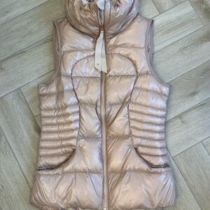 Lululemon Athletica Shimmering Rose Gold Puffer Vest